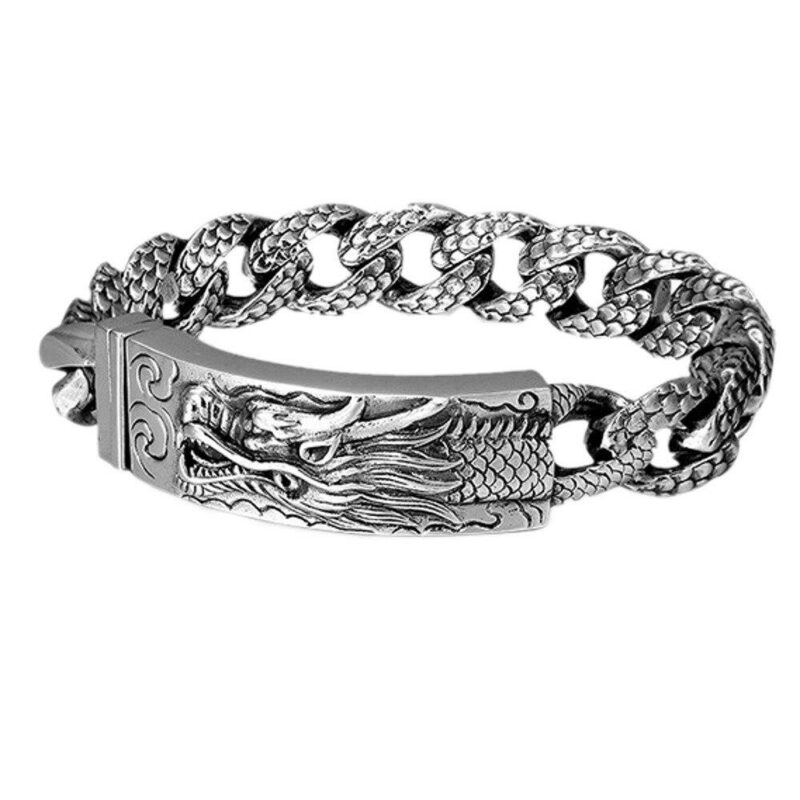 925 Sterling Silver Dragon Bracelet