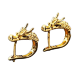 Half Creole dragon Earrings