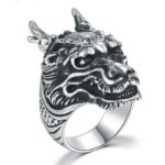 Gothic Solid 925 Sterling Silver Dragon Ring
