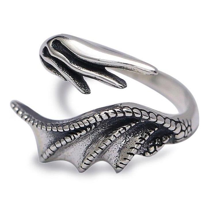 Dragon Wings Ring 925 Sterling Silver