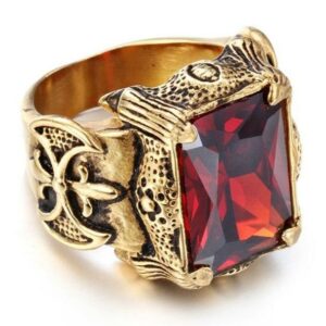 Vintage Golden Dragon Signet Ring