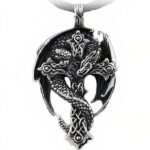 Dragon Cross Necklace Celtic