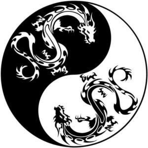 Dragon Sticker Wall Art Yin Yang
