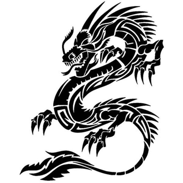 Dragon Sticker Japan Inspired Black
