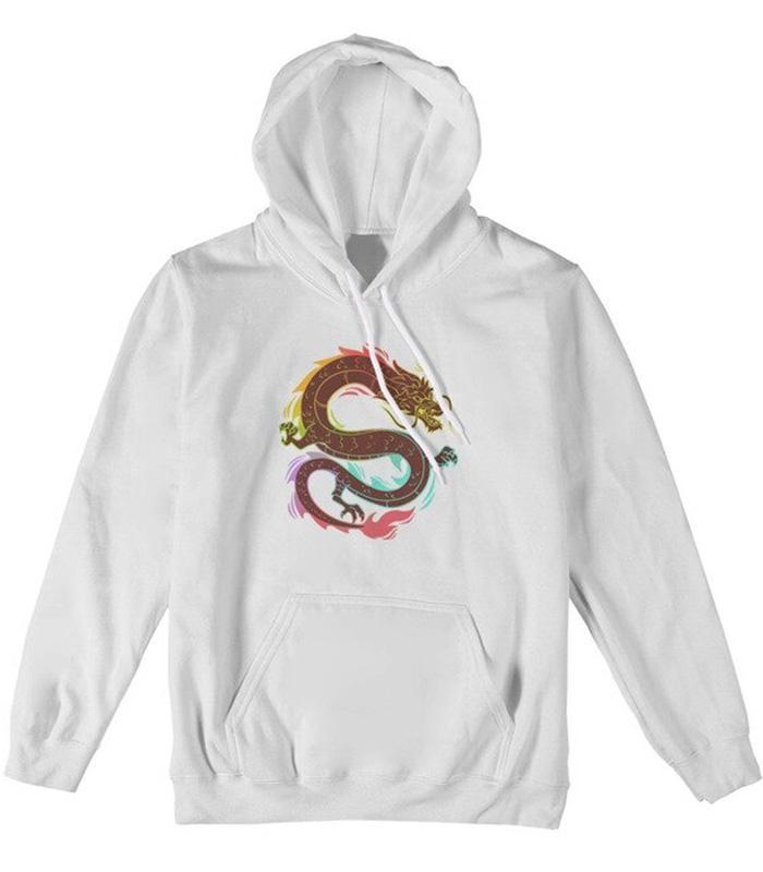 Dragon Hoodie Colored Chinese Outfit Cotton
