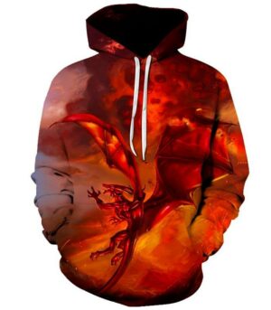 Red Dragon Style Hoodie