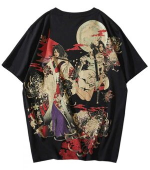 Dragon T-Shirt Ukiyo-e art Cotton Streetwear