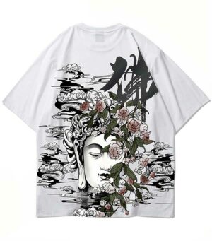 Dragon Tshirt Buddha Cotton Streetwear