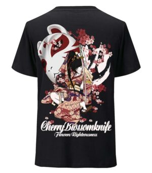 Dragon Tshirt Cherry Blossom Cotton Streetwear