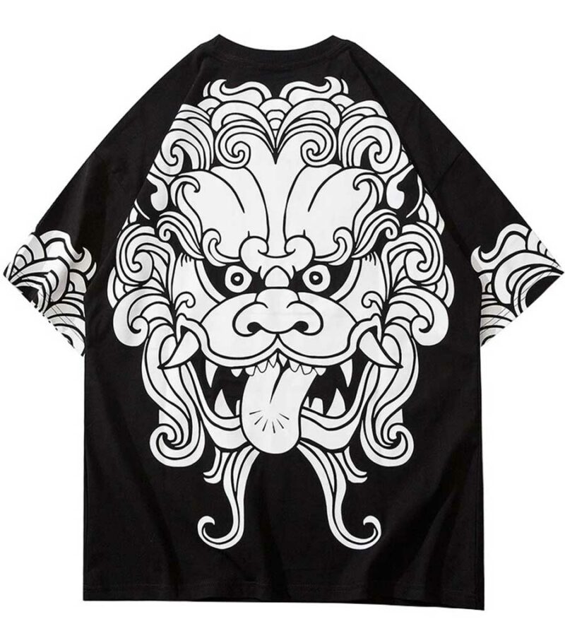 Dragon Tshirt Lion Dance Streetwear Oriental