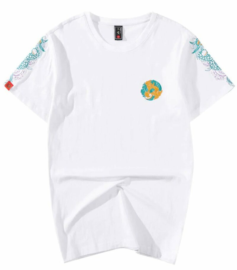 Dragon Tshirt Embroidered Outfit Cotton
