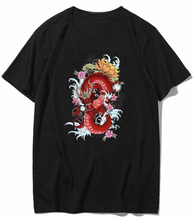 Dragon Tshirt Chinese Woman Cotton Polyester