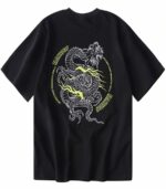 Dragon Tshirt Chinese Man Style Organic Cotton