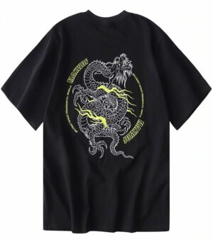 Dragon Tshirt Chinese Man Style Organic Cotton