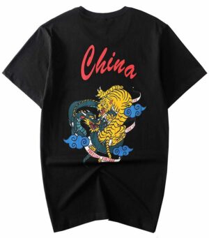 Dragon Tshirt Chinese Tiger Organic Cotton