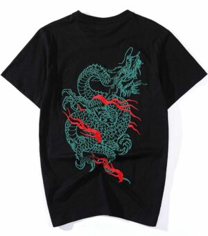 Dragon Tshirt Japanese Akguuhop Organic Cotton