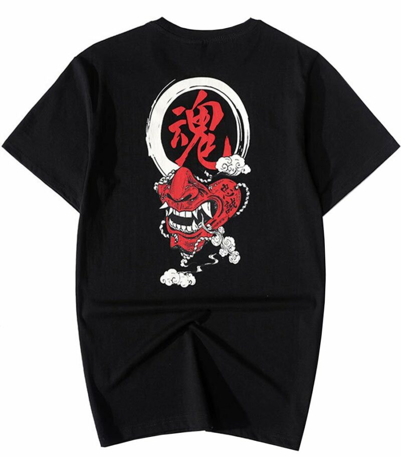 Dragon Tshirt Oni Mask Demon Organic Cotton