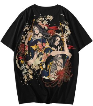 Dragon T-Shirt Ukiyo-e Ecological Streetwear