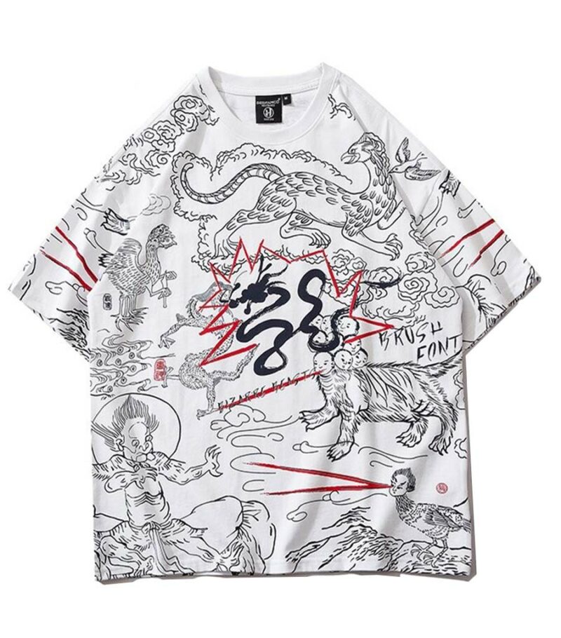 Dragon Tshirt Graphic Japanese Style