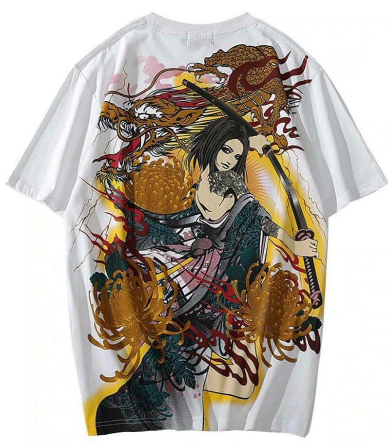 Dragon Tshirt Katana of Samurai Streetwear