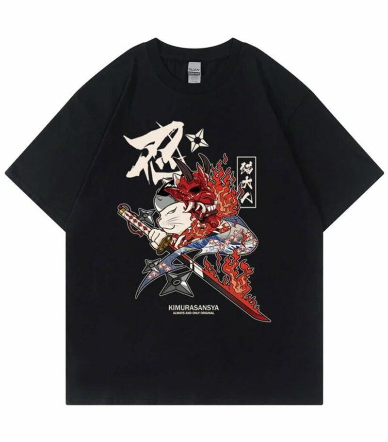 Dragon Tshirt Neko Ninja Style Outfit
