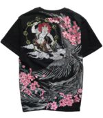 Dragon Tshirt Embroidered Raijin Streetwear