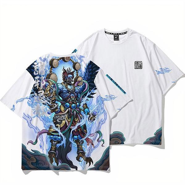 Dragon Tshirt Raijin Polyester Streetwear