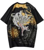 Dragon Tshirt Japanese Fox Streetwear