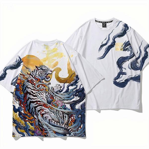 Dragon Tshirt Chinese White Tiger Art