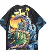 Dragon Tshirt Turtle Polyester Streetwear
