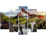 Fantasy World Dragon Painting Wall Art