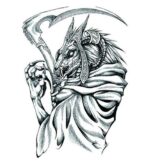 Dragon Ephemeral Tattoo Grim Reaper