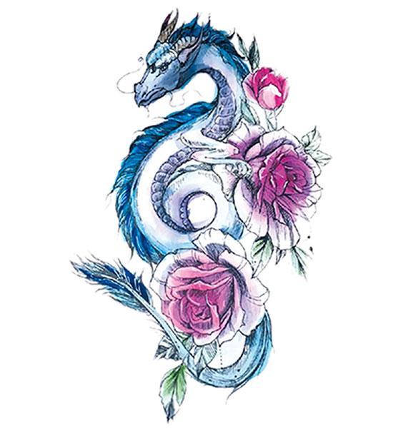 Dragon Ephemeral Tattoo For Women