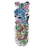 Dragon Ephemeral Tattoo Flowery Wall