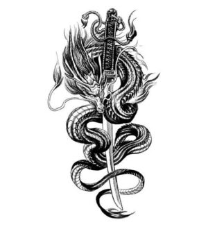 Dragon Ephemeral Tattoo Katana
