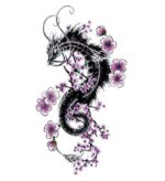 Dragon Ephemeral Tattoo Sakura