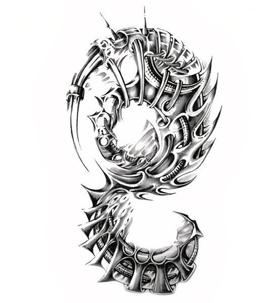 Dragon Ephemeral Tattoo Steampunk