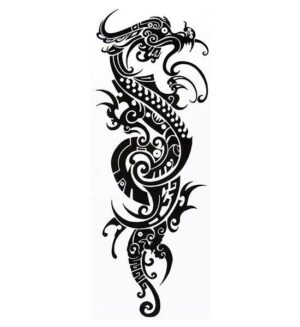 Dragon Ephemeral Tattoo Tribal Art