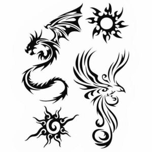 Dragon Ephemeral Tattoo Phonix Art Black