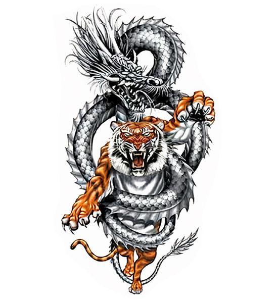 Dragon Ephemeral Tattoo Tiger Drawing