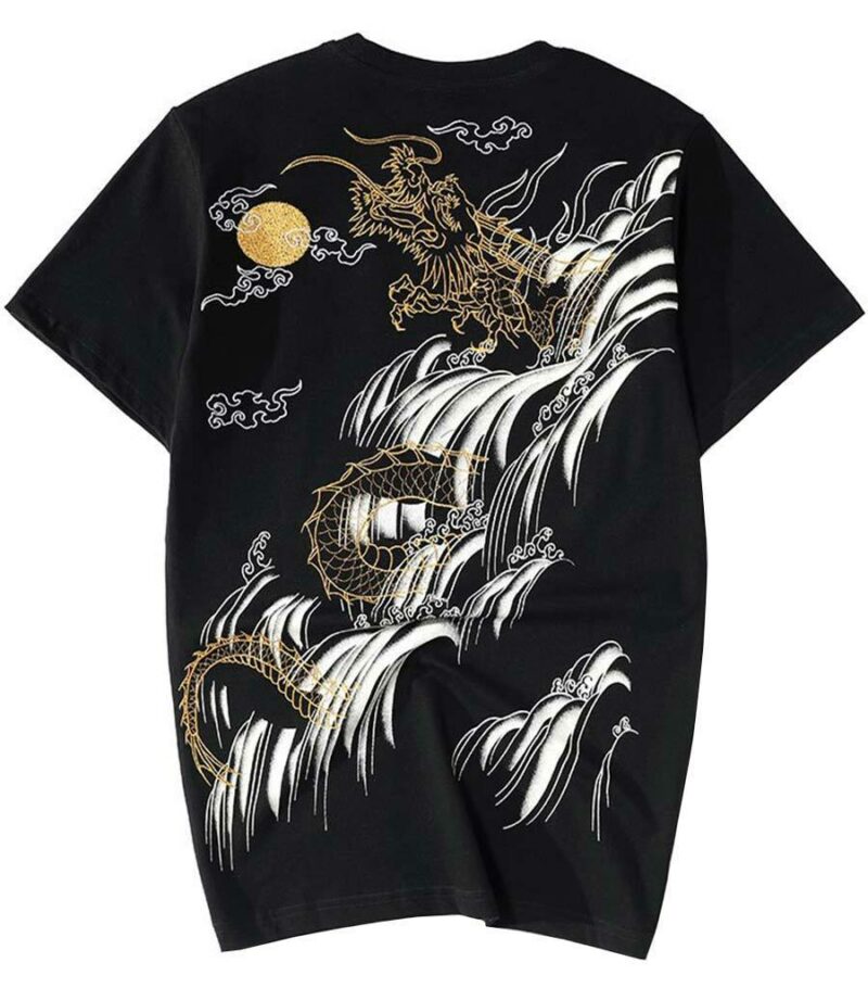Dragon Tshirt Koi Carp Cascade Organic Cotton
