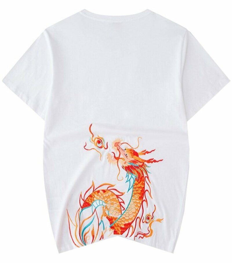Dragon Tshirt Flamboyant China Style Cotton